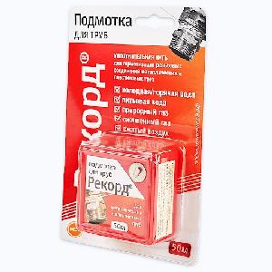 Нить уплотнительная в контейнере-распределителе 50м (в блистере) рекорд 04002 арт.1216502 нить фасовка: 50м
