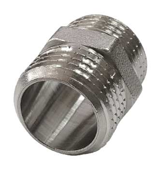 Ниппель латунь никель ду 15 (1/2") нр valfex vf.582.n.012 арт.1215004 ниппель
