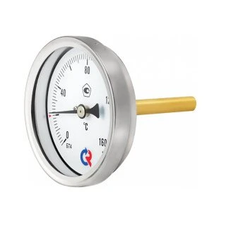 Термометр биметаллический осевой дк100 l100мм g1/2" 160с бт-51.211 росма 2550 арт.1231113 дк100 l100мм осевой