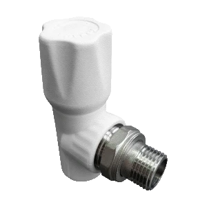 Кран pp-r шаровой белый нр дн 25х1/2" угловой для радиатора valfex 10148125 арт.1217461 pp-r